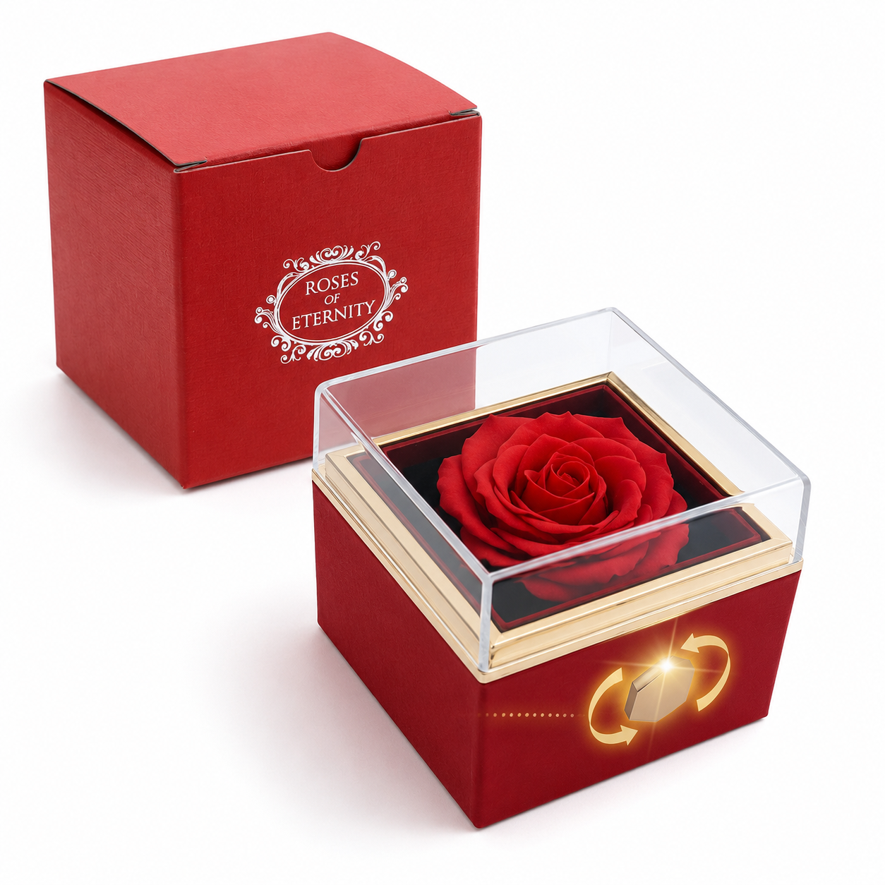 Mi Amore Rose - 925 silver chain with heart pendant